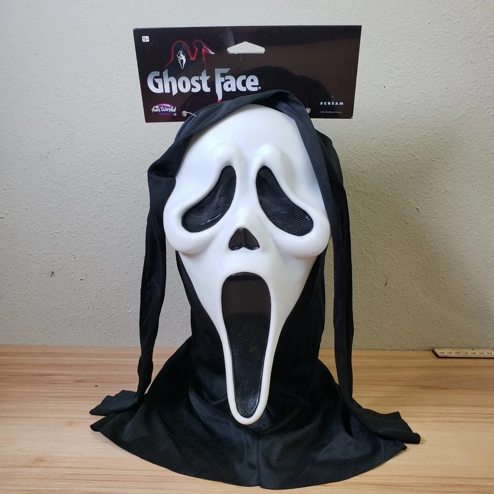 Fun World Ghost Face Halloween Mask Classic Scream Cosplay Costume Horror NEW